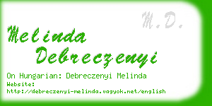 melinda debreczenyi business card